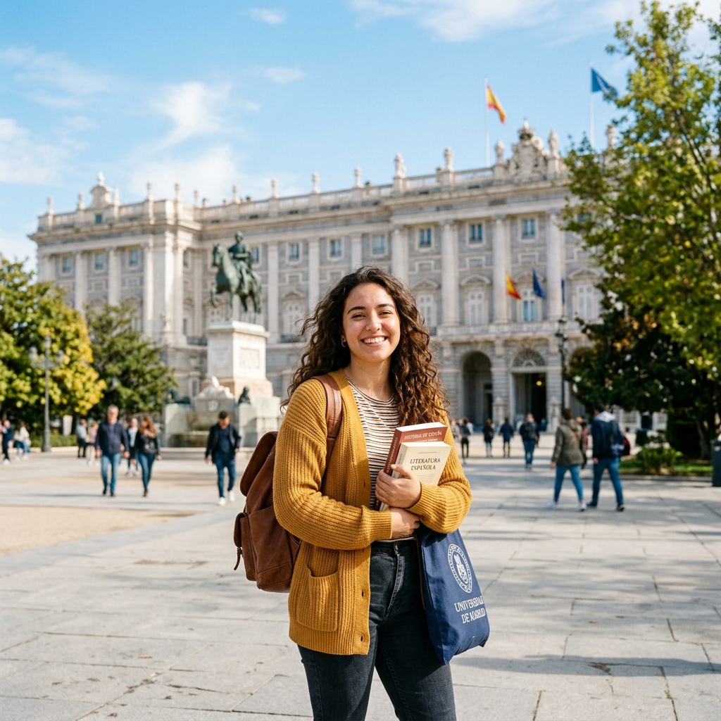 Estudiante exitoso en Madrid
